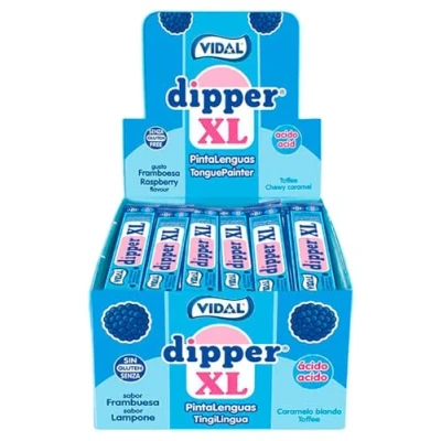 Abbildung von Vidal Dipper XL Karamell Masticable (Himbeere) 100 Stück