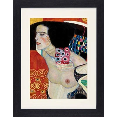 Abbildung von 1art1 Gustav Klimt Poster Judith II, Salome, 1909 Gerahmtes Bild Mit Edlem Passepartout Wand Bilder Im Bilderrahmen 40x30 cm