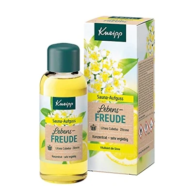 Abbildung von Kneipp Sauna Aufguss Lebensfreude, natürliche ätherische Öle der Litsea Cubeba &amp; Zitrone aktivieren Körper Geist, vitalisiert die Sinne ergiebiges Konzentrat für Sauna, 100 ml (1er Pack)