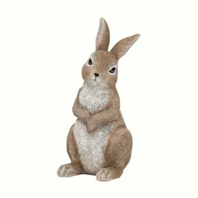 Abbildung von Loberon Deko Hase Milli, handbemalt, detailreich gestaltet, niedliche Dekofigur, Osterhase, Osterdekoration, Ostern, Tierfigur, Polyresin, braun