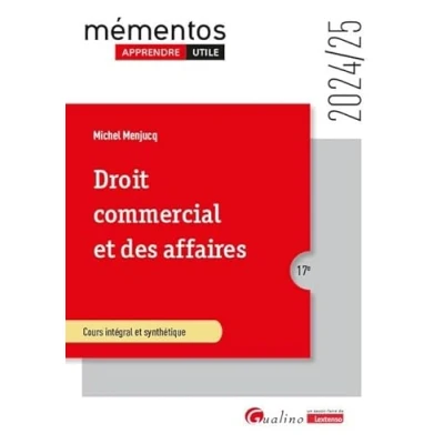 Abbildung von droit commercial et des affaires: Le commerçant Les actes de commerce fonds bail contrats commerciaux règles la concurrence
