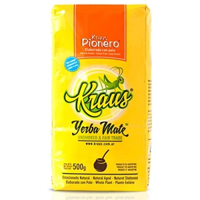 Abbildung von Kraus Yerba Mate Tee Pionero Suave 500g + Geschenk Probe (40g):Reich an Antioxidantien und Vitaminen, beschleunigt den Stoffwechsel, zuckerfrei Argentinien