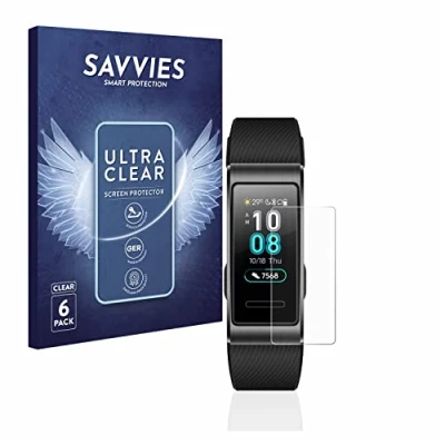 Abbildung von Savvies 6 Stück Schutzfolie für Huawei Band 4 Pro Displayschutz Folie Ultra Transparent