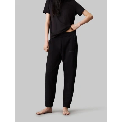 Abbildung von Calvin Klein Underwear French Terry Logopants Nachtwäsche Hose, Damen, Größe: Large, Black