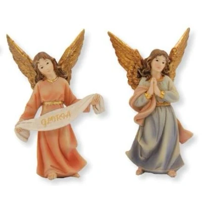 Abbildung von Unbekannt Krippenfiguren Engel stehend, 2tlg. Set geeignet für 9cm Figuren