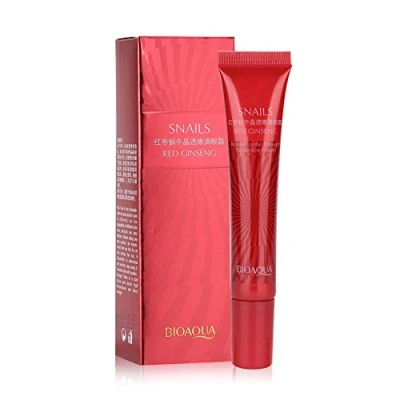Abbildung von Sonew Augencreme Gegen Falten und Augenringe, Snail Repair Ginseng Secretes Mucus Extract Augenserum für feuchtigkeitsspendende dunkle Kreise Schwellungen schlaffe Hautalterung