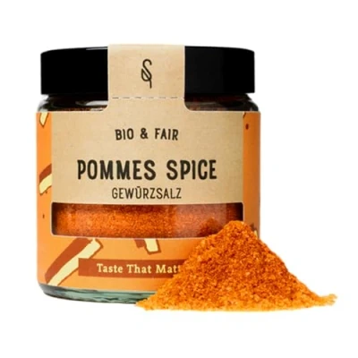 Abbildung von SoulSpice Bio Pommes Gewürz 80g Pommessalz natürliche Gewürzmischung für authentische und schmackhafte Frites Spice 100% Fairtrade