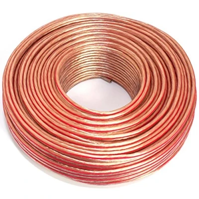 Abbildung von Lautsprecherkabel 2x2,50mm2 50m transparent CCA Audiokabel Boxenkabel