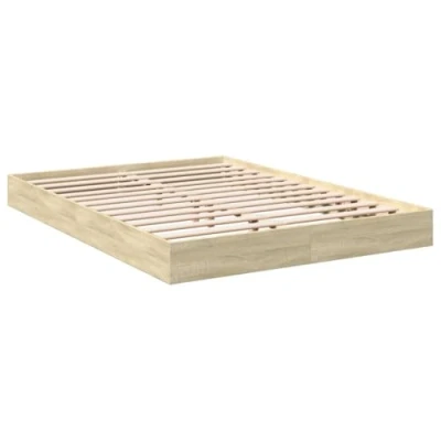 Abbildung von vidaXL Bett Bettgestell Sonoma Eiche 140x200 cm Holzwerkstoff