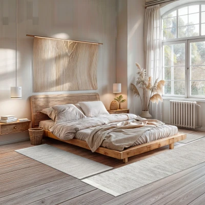 Abbildung von Home affaire Bettumrandung &quot;Wolltraum Passion&quot;, (Set, 3 tlg.), Wendeteppich, handgewebt, melierte Optik, reine Wolle, Wohnzimmer