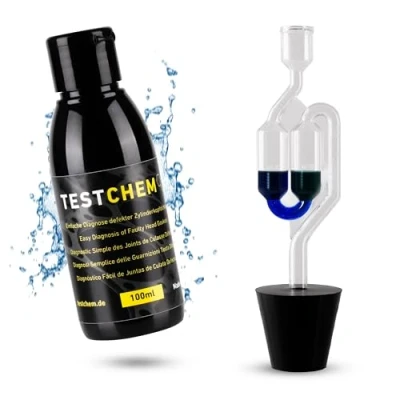 Abbildung von STEEL SEAL TESTCHEM Zylinderkopfdichtung Tester CO2 Kühlwasser Auto Abgastest Kühlsystem für alle Kfz universal