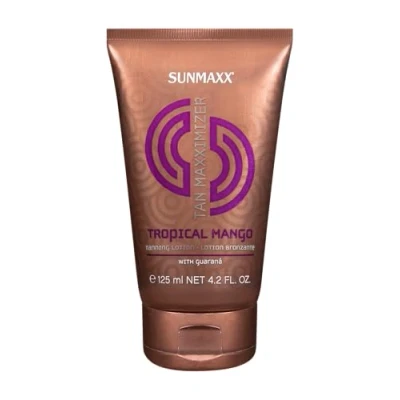 Abbildung von SUNMAXX TAN MAXXIMIZER Tropical Mango Tanning Lotion I Bräunungslotion Fruchtiges Aroma Guarana Extrakt Gleichmäßige Bräune Leichte Textur