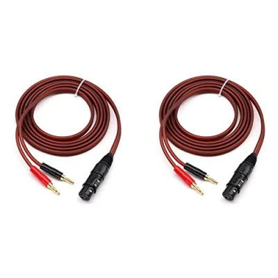 Abbildung von Keavenoy 2X XLR Auf Bananen Lautsprecherkabel, 3 Polige Buchse Bananenstecker, Audiokabel, Vergoldeter 4 mm Stecker XLR3 Pro HiFi