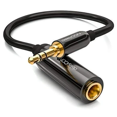 Abbildung von deleyCON Klinken Adapter Kabel 3,5mm Stecker zu 6,3mm Audio