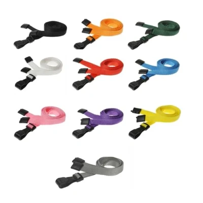 Abbildung von Customcard ltd. Lanyard für Ausweishalter, mit Sicherheitsclip, Farben frei wählbar, 10 Stück Gemischt