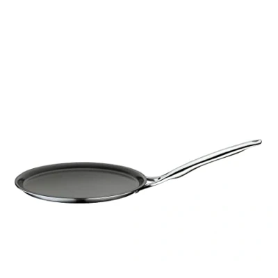 Abbildung von Spring Vulcano Classic Crepes Pfanne 28 cm Edelstahl 5 Lagen Mehrschichtmaterial Antihaftbeschichtung Wiederbeschichtbar Induktion Maker Pancake