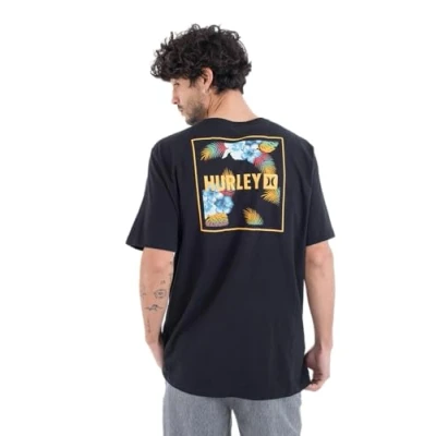 Abbildung von Hurley Herren Evd Four Corners Ss T Shirt, Schwarz, S