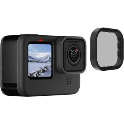 Abbildung von TELESIN Polarisationsfilter für GoPro Hero 12 11 10 9 Schwarz, CPL Zirkular Objektivschutz Go Pro Zubehör