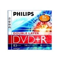 Abbildung von DVD+R 8,5 GB PHILIPS 8x Speed Double Layer Jewelcase 5 Stück