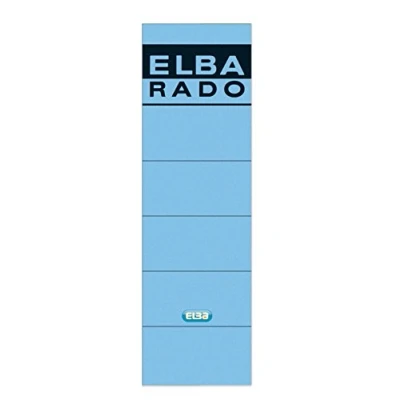 Abbildung von ELBA Rückenschilder Rado, 10 Stück, breit und kurz, selbstklebend, blau
