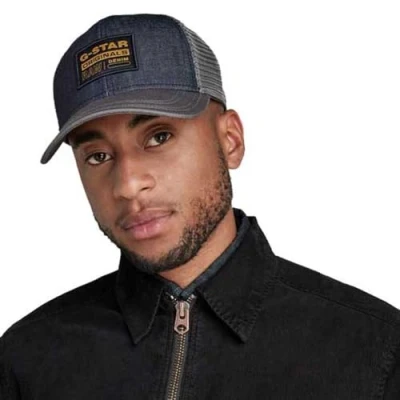 Abbildung von G Star Embro Baseball Trucker Unsiex Cap, Herren, Größe: One Size, Raw denim