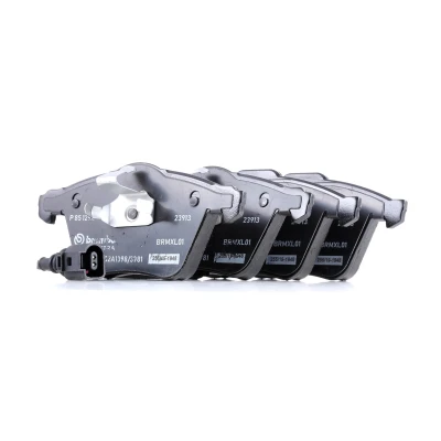 Abbildung von BREMBO P 85 129X Bremsbelagsatz inkl. Verschleißwarnkontakt ohne Zubehör AUDI: A3 Schrägheck, Sportback, TT Coupe, VOLKSWAGEN: Golf 6 Cabrio
