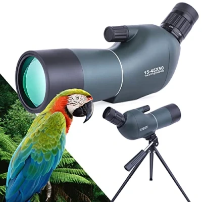 Abbildung von 15 45X50 Spektiv, Jagd Spektiv für das Schießen Ziele, Teleskope Wasserdichtes Zielfernrohr mit BAK4 Prisma Stativ Telefon Adapter Tragetasche, Zielschießen Vogelbeobachtung Wildtiere