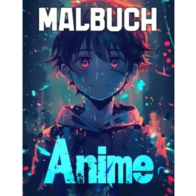 Abbildung von Anime Malbuch: Über 50 einzigartige und wunderschöne Malvorlagen für alle Fans. Malbuch Kinder, Jungen Jugendliche.