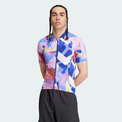 Abbildung von adidas Performance Essentials Pattern Clash Cyclingtrikot, Herren, Größe: Medium, Dark blue lucid
