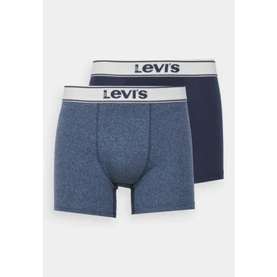 Abbildung von Levi&#039;s MEN Vintage Heather Brief 2 PACK Panties, Herren, Größe: Small, Navy