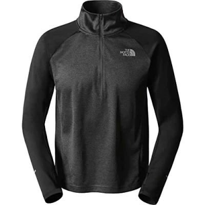 Abbildung von The North Face ZIP RUN Langarmshirt, Herren, Größe: Medium, Tnf black asphalt grey