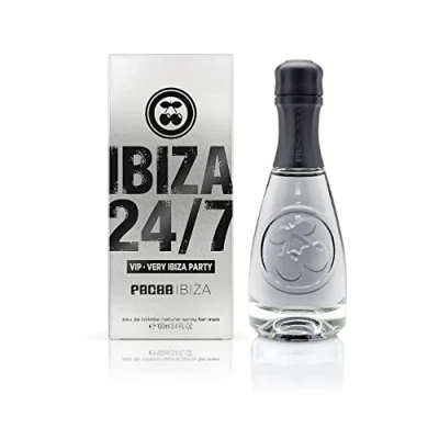 Abbildung von Pacha Ibiza Perfumes 24/7 VIP Very Party, Eau de Toilette für Männer, Würzig orientalischer Duft mit Zitrusfrüchten, Ingwer, Apfel, schwarzem Pfeffer und Holz 100 ml