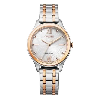 Abbildung von Citizen Solaruhr EM0506 77A, Armbanduhr, Damenuhr, analog, Edelstahlarmband