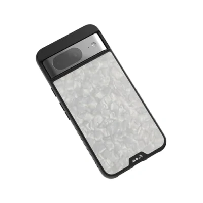 Abbildung von Mous Hülle für Google Pixel 8 MagSafe Kompatibel Case Limitless 5.0 Weiße Acetat Handyhülle Schutzhuelle