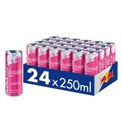 Abbildung von NEU: Red Bull Energy Drink Summer Edition White Peach 24er Palette Dosen Getränke mit Geschmack, EINWEG (24 x 250 ml)