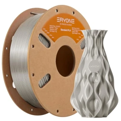 Abbildung von ERYONE PLA Filament 1.75 mm, 3D Drucker PLA, Maßgenauigkeit +/ 0,03 mm 1 kg/Spule,Signal Grau