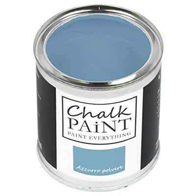 Abbildung von Chalk Paint Everything® Azzurro Polvere (Puderblau) (750 ml) Wasserbasierte Kreidefarbe für Shabby Chic Möbel, Dekoration und Recycling Projekte Ungiftig, leicht anzuwenden