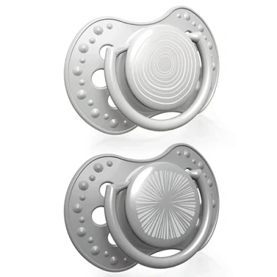 Abbildung von LOVI Dynamischer Schnuller 0 3 Monate, Silikon, BPA frei, Harmony Kollektion, 2 Stück, Grau