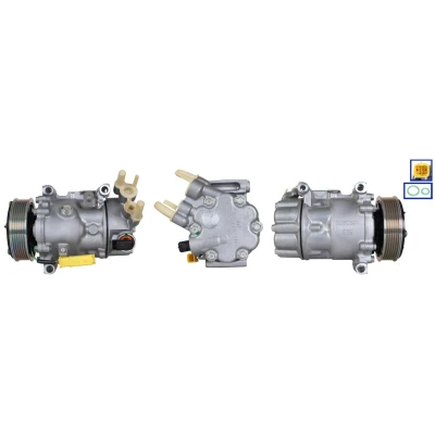 Abbildung von ELSTOCK 51 1174 Kompressor PAG 46 YF R134a, R1234yf mit Dichtungen PEUGEOT: 208 I Schrägheck, CITROËN: C4 II Cactus, C3 Picasso