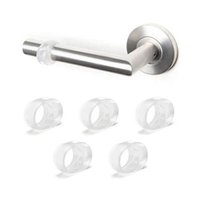 Abbildung von sossai® Wandtürstopper Transparenter Türklinkenpuffer TKP1 (5 St)