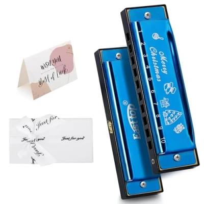 Abbildung von East top Blues Mundharmonika, Tonart C, 10 Löcher, 20 Töne, Harp, diatonische Mundorgel, benutzerdefinierte Mundharmonika für Erwachsene, professionelle Spieler und Studenten, als