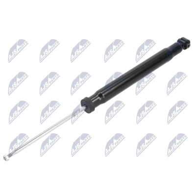 Abbildung von NTY A VW 037 Stoßdämpfer Hinterachse links, rechts Gasdruck Zweirohr Teleskop oben Stift, unten Auge SKODA: Rapid Spaceback