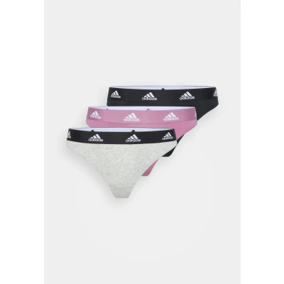 Abbildung von adidas Sportswear Thong 3 PACK String, Damen, Größe: Large, Pink/black/mottled grey
