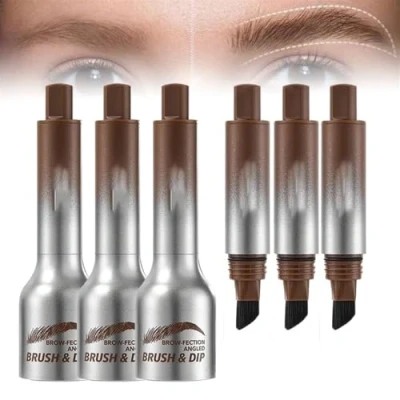 Abbildung von Maybelucky Augenbrauenpinsel, abgewinkelter Augenbrauen Pinsel und Dip Chocolate, natürliches Make up, Augenbrauenstift, Anti Schlamm, up Pinsel, tragbar, wasserdicht, matt,