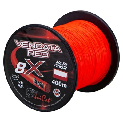 Abbildung von Unicat Vencata Red 8X Braid 400m 0,37mm Geflochtene Schnur