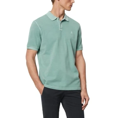 Abbildung von Marc O&#039;Polo Short Sleeve Slits AT HEM Poloshirt, Herren, Größe: Small, Moon stone
