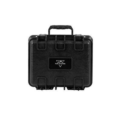 Abbildung von Monoprice Wetterfeste/stoßfeste Hartschale Schwarz IP67 Level Staub und Wasserschutz bis zu 1 Meter Tiefe mit anpassbarem Schaumstoff, 25,4 x 22,9 17,8 cm