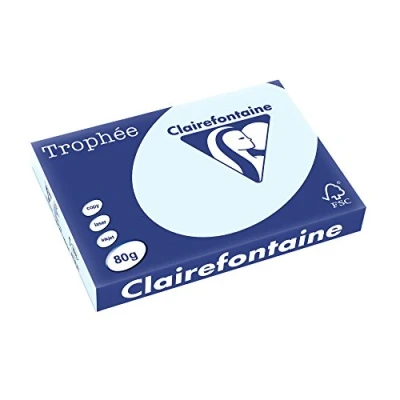 Abbildung von 5 x Clairefontaine Kopierpapier Trophee A3 80g/qm VE=500 Blatt hellbla