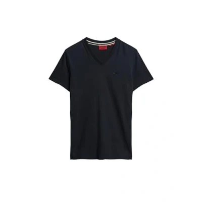 Abbildung von Superdry Embroidered LOGO V NECK Tshirt print, Herren, Größe: XXL, Eclipse navy