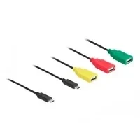 Abbildung von 4 Port USB 2.0 Kabel Hub mit Type C zu 3 x A,